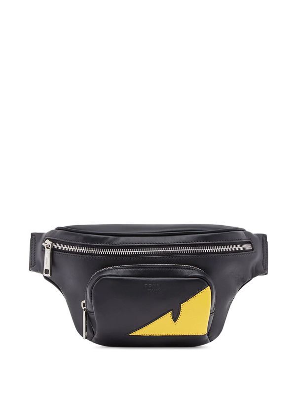 fendi black leather belt bag