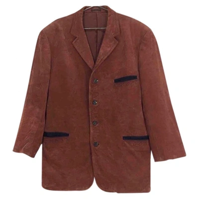 Pre-owned Yohji Yamamoto Brown Velvet Coat