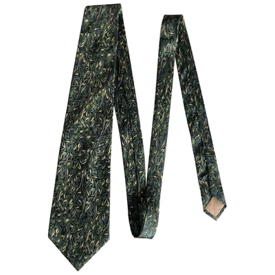 Pre-owned Pierre Balmain Silk Tie In Green