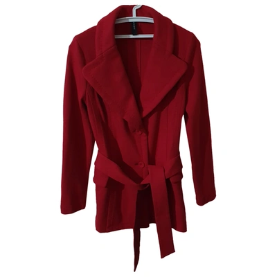 Pre-owned Marc Cain Wool Coat In Red