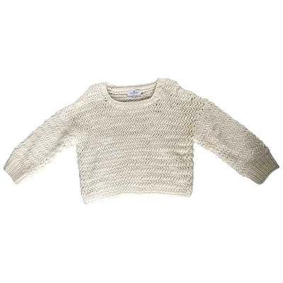 Pre-owned Designers Remix Wool Jumper In White