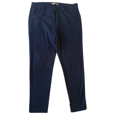 Pre-owned Marella Straight Trousers In Blue