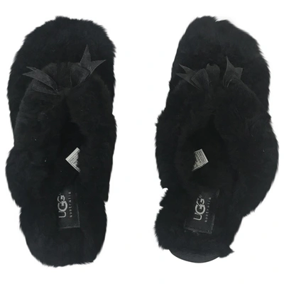 Pre-owned Ugg Leather Mules In Black