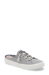 Sperry Crest Vibe Mule In Grey Chambray Fabric