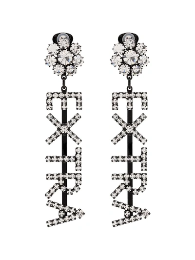 Ashley Williams Extra Crystal-embellished Clip-on Earrings