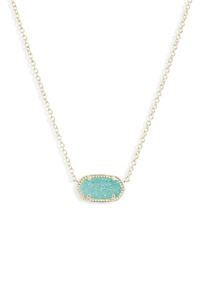 Kendra Scott Elisa Drusy Necklace, 15 In Gold Bright Aqua Drusy