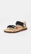 Melissa Women's Papete + Rider Strappy Sandals In Beige/ Black