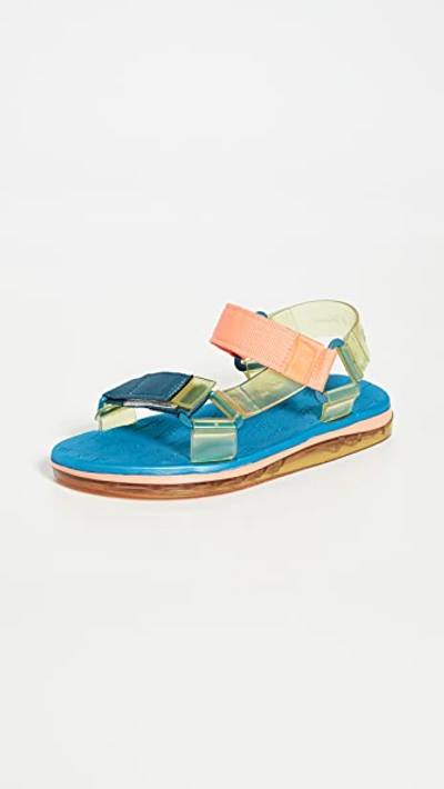 Melissa Women's Papete + Rider Strappy Sandals In Blue Orange