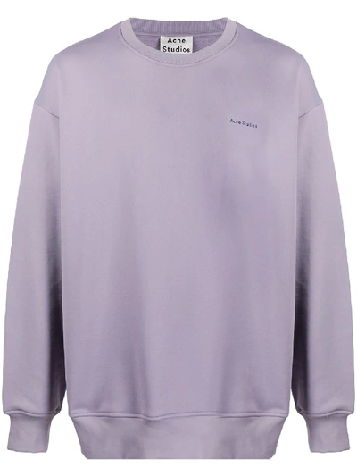 Acne Studios Jellyfish-patch Sweatshirt Lilac Purple