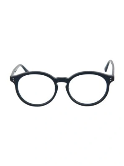 Stella Mccartney Core 50mm Panthos Optical Glasses In Blue