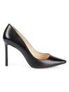 Jimmy Choo Slip-on Leather Pumps In Black