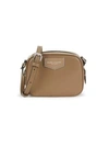 Marc Jacobs Voyager Leather Square Crossbody Bag In French Grey