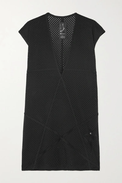 Rick Owens + Champion Ixta Dylan Appliquéd Mesh Top In Black