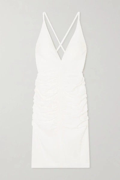Tom Ford Ruched Jersey Dress In White