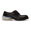 Maison Margiela Black Derby Leather Laced Up Shoes