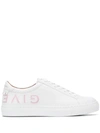 Givenchy Logo Low Top Sneakers In White