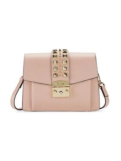 Valentino By Mario Valentino Adin Palmellato Studded Leather Shoulder Bag In Rose