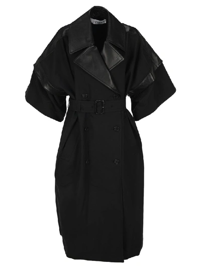 Jw Anderson Kimono Trench Coat In Black