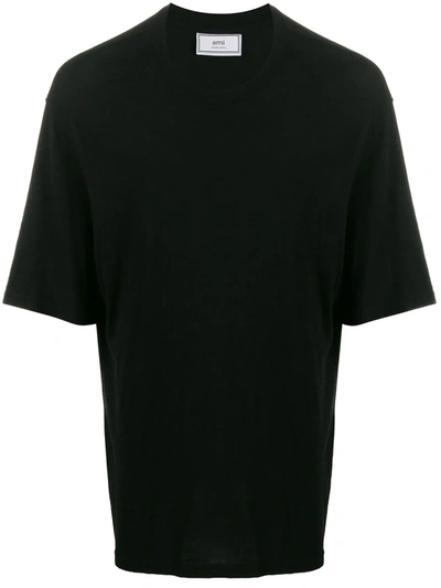 Ami Alexandre Mattiussi Chest Embroidered T-shirt In Black