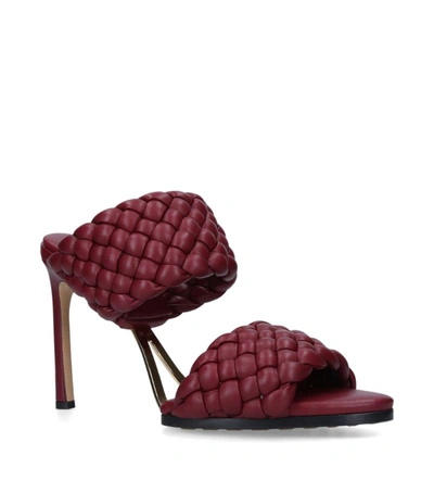 Bottega Veneta Women's Bv Curve Leather Mules In Bordeaux