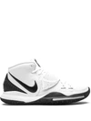 Nike Kyrie 6 Mid-top Sneakers In White/black/pure Platinum