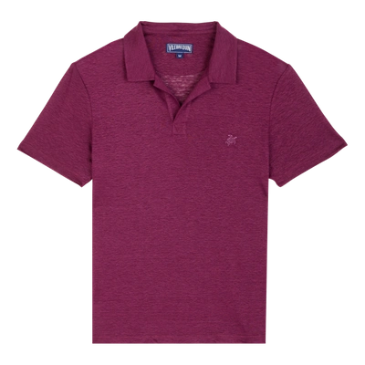 Vilebrequin Men's Pyramid Linen Polo Shirt In White