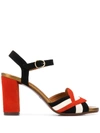 Chie Mihara Batilo Sandals In Red Suede And Leather