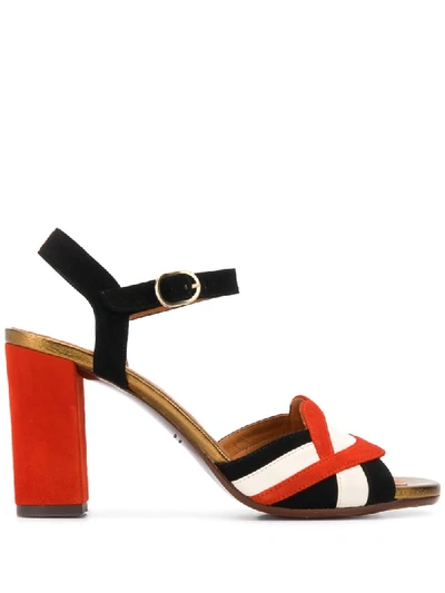 Chie Mihara Batilo Sandals In Red Suede And Leather