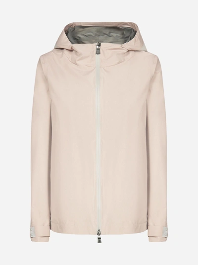 Herno Hooded Nylon Jacket In Cipria