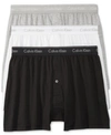 Calvin Klein Men's 3-pack Cotton Classics Knit Boxers Underwear In Black,white,grey