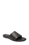 Eileen Fisher Edge Slide Sandal In Black Leather