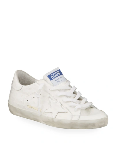 Golden Goose Superstar Ostrich-stamped Court Sneakers In White