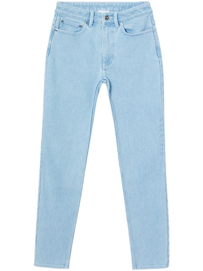 Burberry Skinny Fit Bleached Denim Jeans In Blue