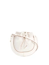 Loewe Horseshoe Leather Crossbody Bag In Soft White