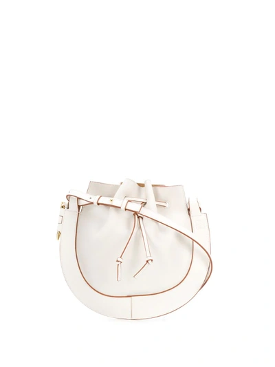 Loewe Horseshoe Leather Crossbody Bag In Soft White