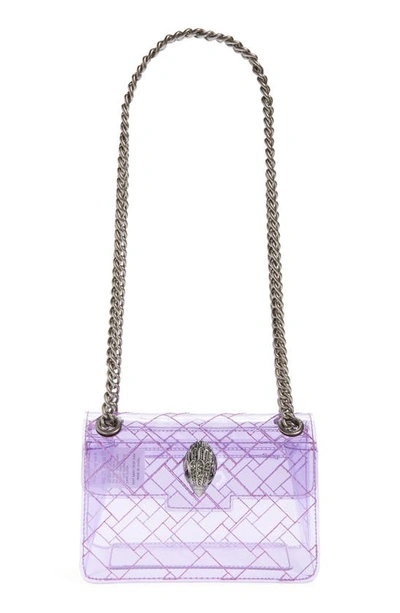 Kurt Geiger Rainbow Shop Mini Kensington Transparent Shoulder Bag In Lilac