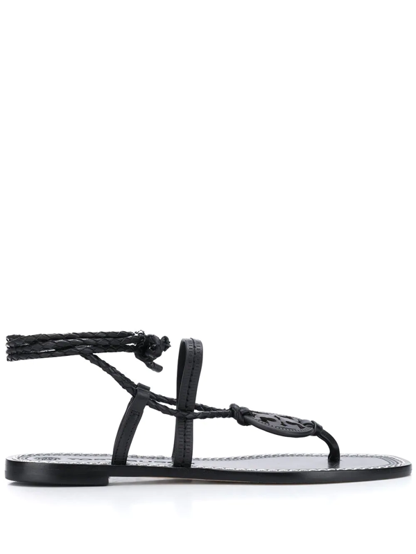 tory burch miller braided ankle wrap sandal