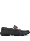 Bally Waltec Leather Driving Loafers In Dark Blue