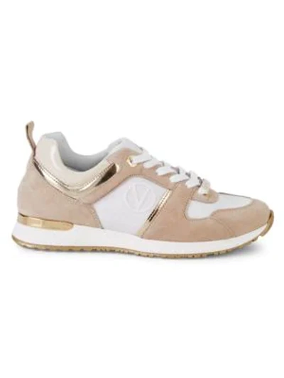 Valentino By Mario Valentino Women's Iris Sneakers In Beige White