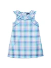 Andy & Evan Little Girl's Checkered Cotton Dress In Pastel Blue