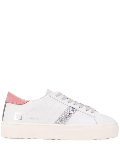 Date Vertigo Sneakers In White Leather