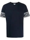 Kenzo Logo-sleeve T-shirt In Blue