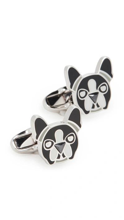 Paul Smith Men's Dog Face Cufflinks In Nero