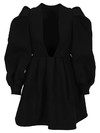 Valentino V-neck Dress In Black