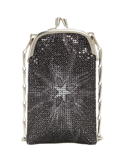 Paco Rabanne Pixel 1969 Shooting Star Chain-link Crossbody Bag In Black