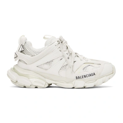 Balenciaga Track Logo-detailed Mesh And Rubber Sneakers In 9000 White