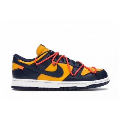 Pre-owned Nike X Off-white Dunk Low Yellow Cloth Trainers
