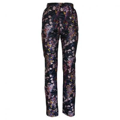 Pre-owned Carven Silk Trousers In Multicolour