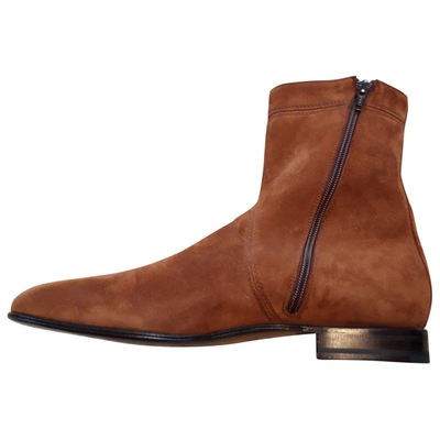 Pre-owned Carvil Brown Suede Boots