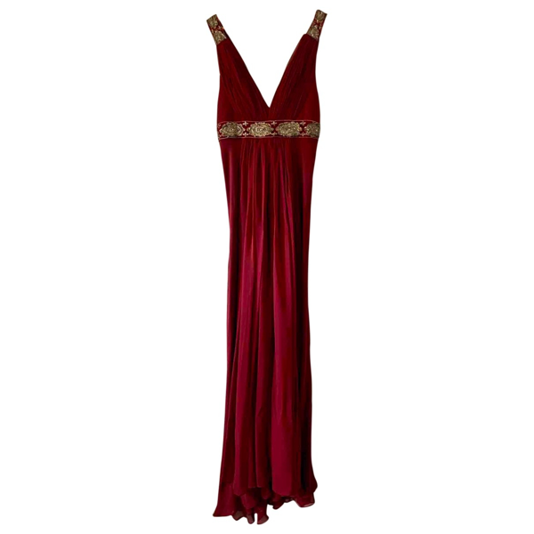 burgundy silk dress